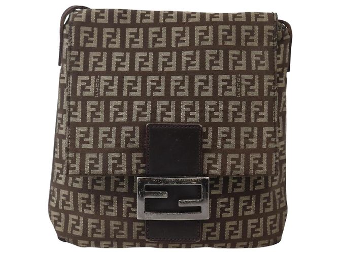FENDI Zucchino Canvas Schultertasche Braun Auth bs29399 - Ansicht 2