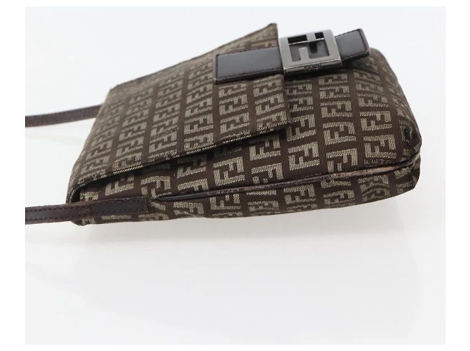 FENDI Zucchino Canvas Schultertasche Braun Auth bs29399 - Ansicht 4