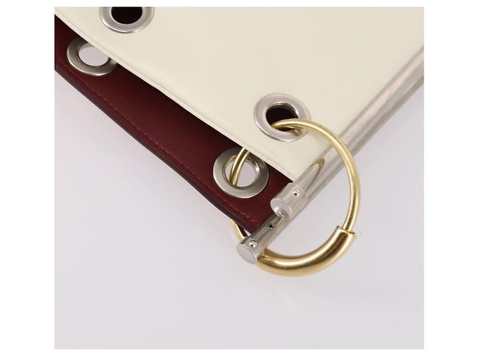 Chloé Borsa a Spalla Chloe Roy in Pelle Bordeaux Oro Auth BA5266 D'oro Bordò - vista 12