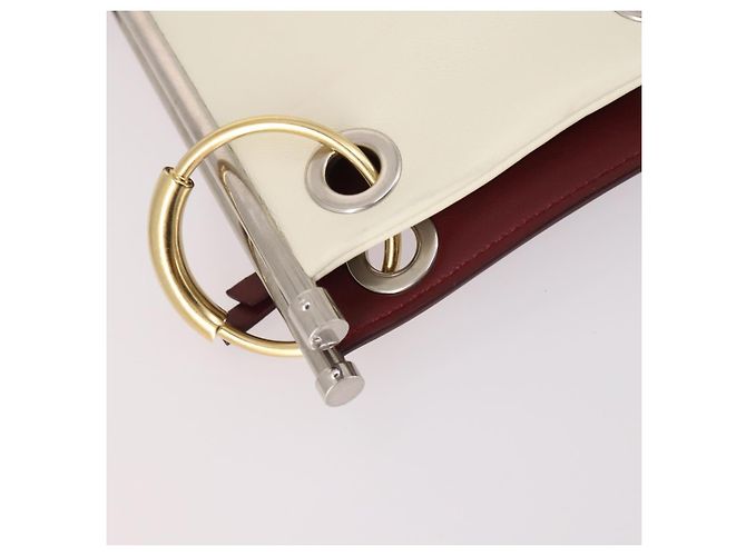 Chloé Borsa a Spalla Chloe Roy in Pelle Bordeaux Oro Auth BA5266 D'oro Bordò - vista 13