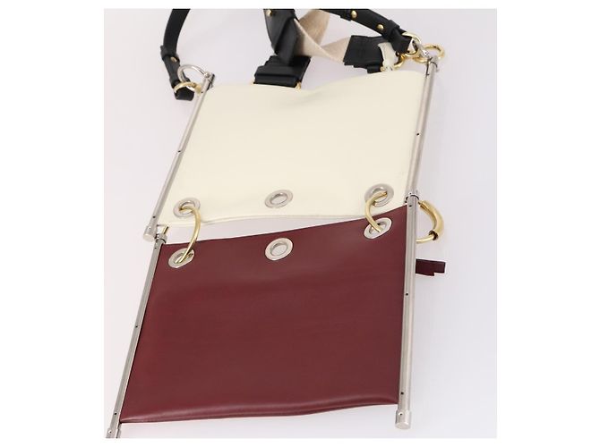 Chloé Borsa a Spalla Chloe Roy in Pelle Bordeaux Oro Auth BA5266 D'oro Bordò - vista 16