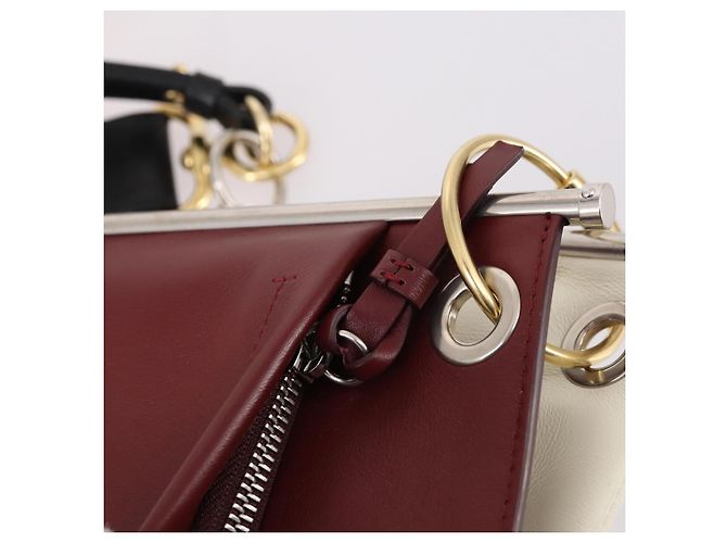 Chloé Borsa a Spalla Chloe Roy in Pelle Bordeaux Oro Auth BA5266 D'oro Bordò - vista 18