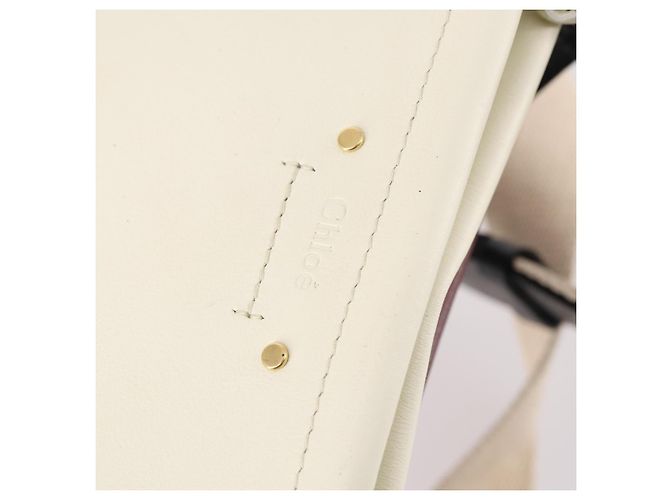 Chloé Borsa a Spalla Chloe Roy in Pelle Bordeaux Oro Auth BA5266 D'oro Bordò - vista 20