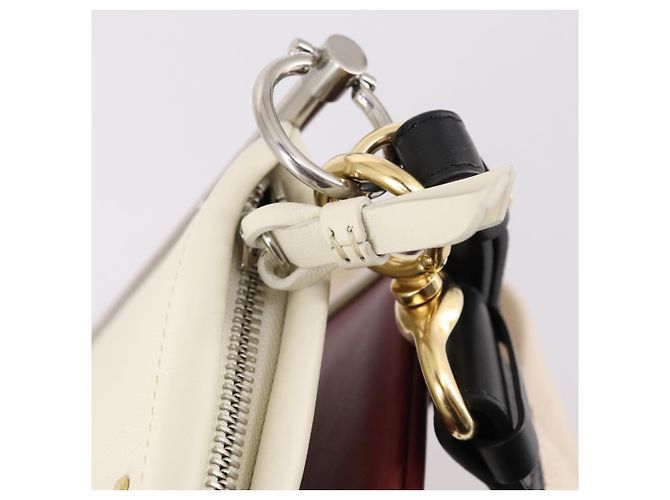Chloé Borsa a Spalla Chloe Roy in Pelle Bordeaux Oro Auth BA5266 D'oro Bordò - vista 21