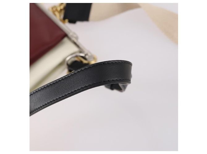 Chloé Borsa a Spalla Chloe Roy in Pelle Bordeaux Oro Auth BA5266 D'oro Bordò - vista 9