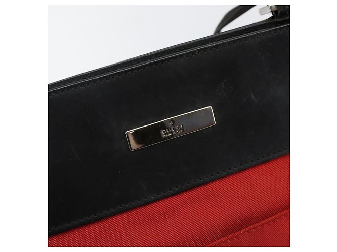 Borsa a Spalla GUCCI in Nylon Rosso Argento 019 0348 Auth ep10806 - vista 14