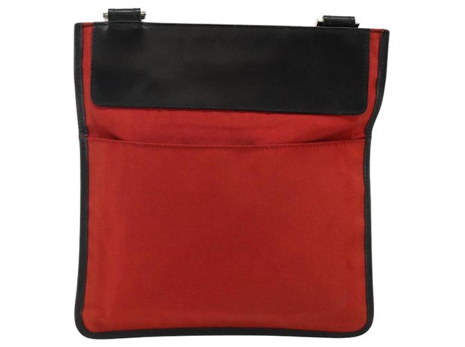 Borsa a Spalla GUCCI in Nylon Rosso Argento 019 0348 Auth ep10806 - vista 3