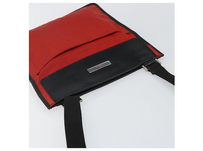 Borsa a Spalla GUCCI in Nylon Rosso Argento 019 0348 Auth ep10806 - vista 6