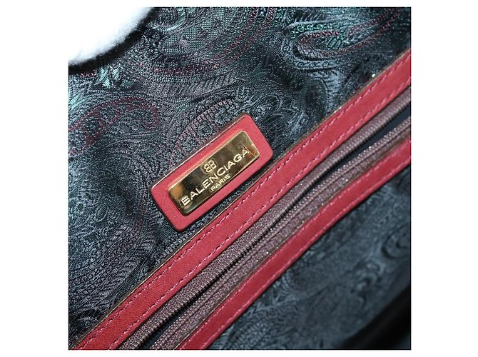 Borsa Boston in tela Balenciaga Rossa Oro Auth bs29348 Rosso D'oro - vista 17