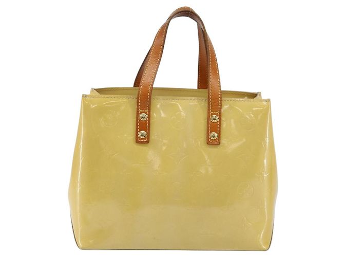 LOUIS VUITTON Borsa a Mano Monogram Vernis Reade PM Beige M91334 LV Auth ep10940 - vista 13