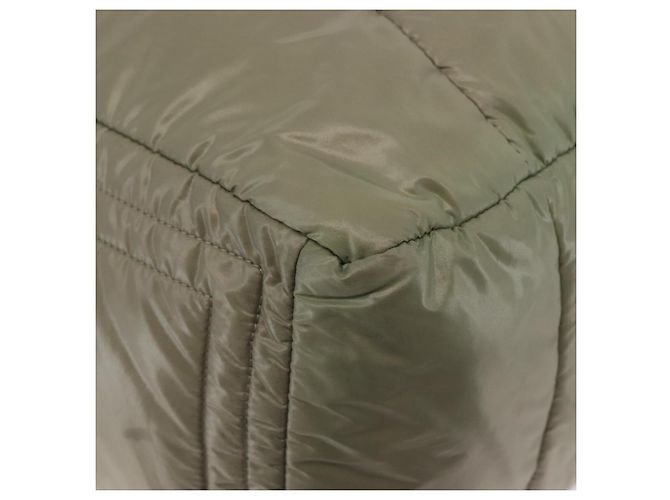 CHANEL Borsa Tote Cocoon Nylon Grigio Argento CC Auth BA5928 Marrone - vista 12