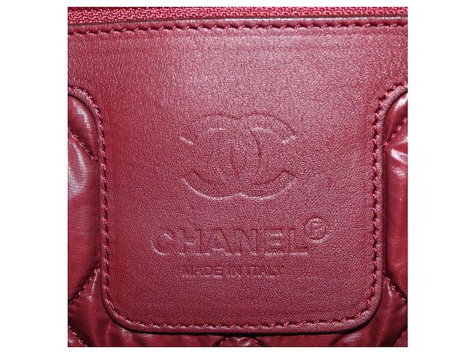 CHANEL Borsa Tote Cocoon Nylon Grigio Argento CC Auth BA5928 Marrone - vista 17