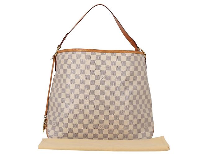LOUIS VUITTON Borsa a Spalla Damier Azur Delightful MM N41448 LV Auth 142302V - vista 12