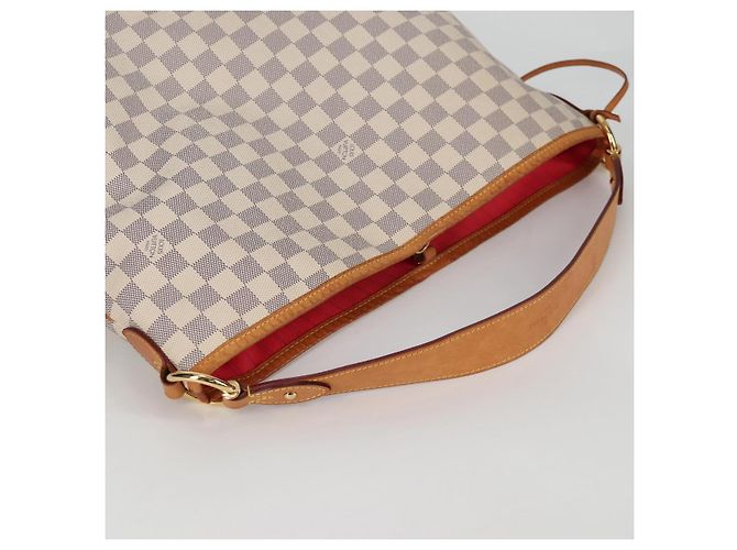 LOUIS VUITTON Borsa a Spalla Damier Azur Delightful MM N41448 LV Auth 142302V - vista 6