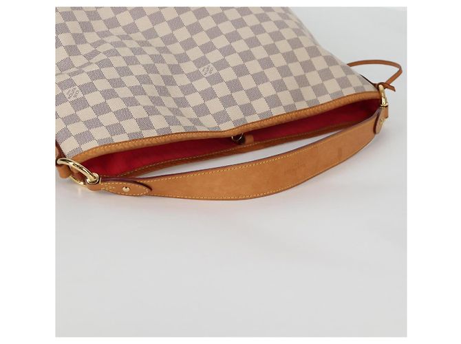 LOUIS VUITTON Borsa a Spalla Damier Azur Delightful MM N41448 LV Auth 142302V - vista 7