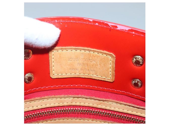 LOUIS VUITTON Monogram Vernis Reade PM Borsa a Mano Rossa M91088 LV Auth 141534 Rosso - vista 10