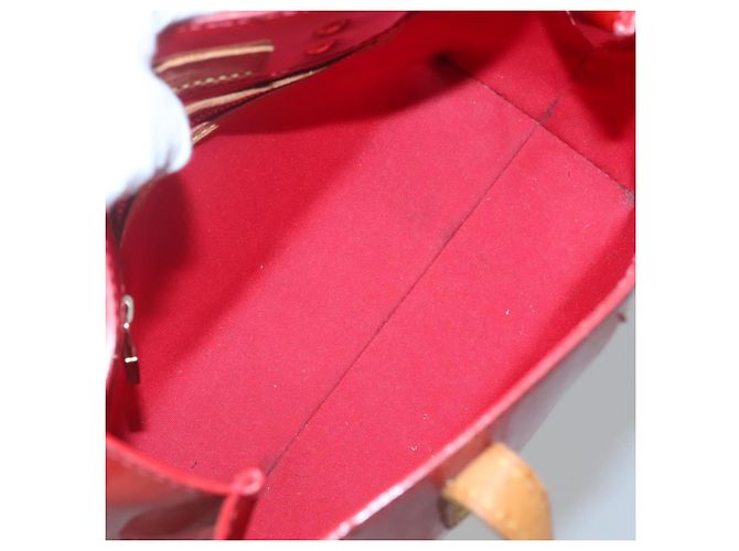 LOUIS VUITTON Monogram Vernis Reade PM Borsa a Mano Rossa M91088 LV Auth 141534 Rosso - vista 11