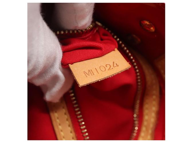 LOUIS VUITTON Monogram Vernis Reade PM Borsa a Mano Rossa M91088 LV Auth 141534 Rosso - vista 12