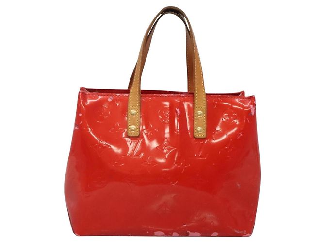LOUIS VUITTON Monogram Vernis Reade PM Borsa a Mano Rossa M91088 LV Auth 141534 Rosso - vista 13