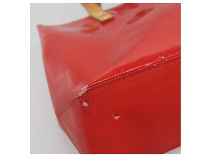 LOUIS VUITTON Monogram Vernis Reade PM Borsa a Mano Rossa M91088 LV Auth 141534 Rosso - vista 14