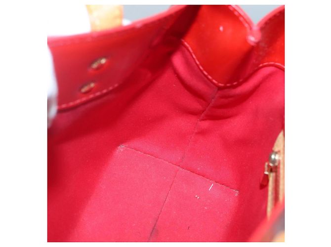 LOUIS VUITTON Monogram Vernis Reade PM Borsa a Mano Rossa M91088 LV Auth 141534 Rosso - vista 19