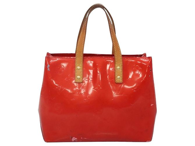 LOUIS VUITTON Monogram Vernis Reade PM Borsa a Mano Rossa M91088 LV Auth 141534 Rosso - vista 2
