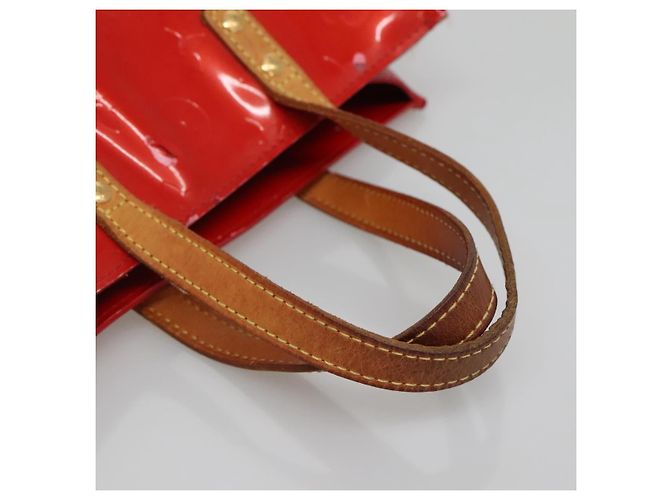 LOUIS VUITTON Monogram Vernis Reade PM Borsa a Mano Rossa M91088 LV Auth 141534 Rosso - vista 7