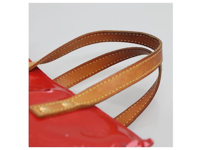 LOUIS VUITTON Monogram Vernis Reade PM Borsa a Mano Rossa M91088 LV Auth 141534 Rosso - vista 8