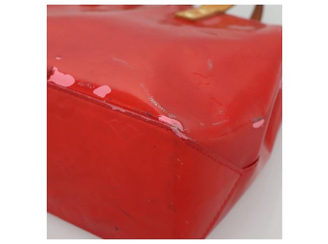 LOUIS VUITTON Monogram Vernis Reade PM Borsa a Mano Rossa M91088 LV Auth 141534 Rosso - vista 9