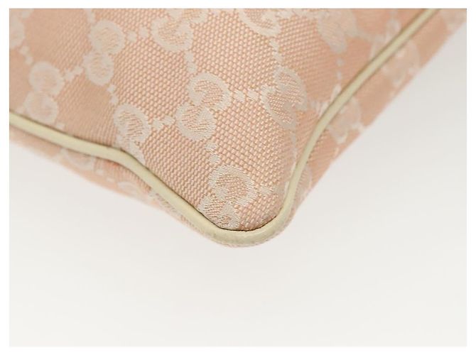 Borsa a Spalla GG Canvas Sherry Line Gucci Rosa Argento Kaki 145809 Auth 141421 Cachi - vista 13