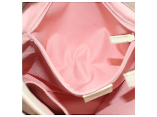 Borsa a Spalla GG Canvas Sherry Line Gucci Rosa Argento Kaki 145809 Auth 141421 Cachi - vista 22