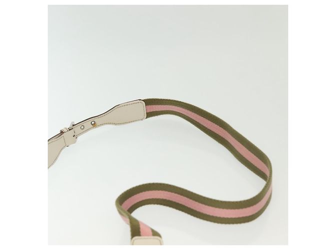 Borsa a Spalla GG Canvas Sherry Line Gucci Rosa Argento Kaki 145809 Auth 141421 Cachi - vista 8