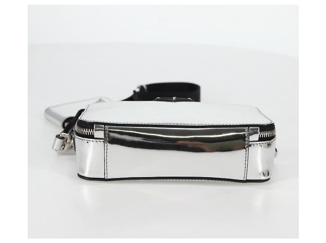 PRADA Borsa a Spalla in Pelle Argento 2VH070 Auth 142285M - vista 10