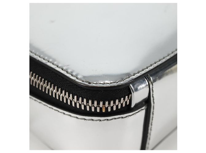 PRADA Borsa a Spalla in Pelle Argento 2VH070 Auth 142285M - vista 11
