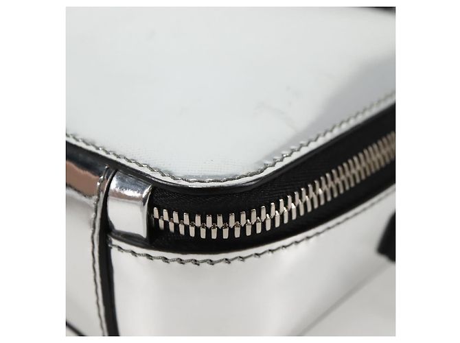 PRADA Borsa a Spalla in Pelle Argento 2VH070 Auth 142285M - vista 12