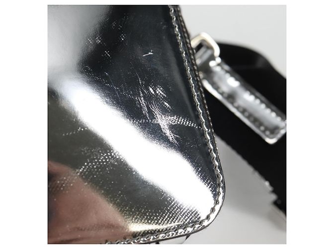 PRADA Borsa a Spalla in Pelle Argento 2VH070 Auth 142285M - vista 16