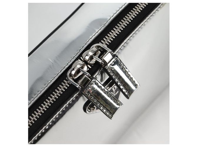 PRADA Borsa a Spalla in Pelle Argento 2VH070 Auth 142285M - vista 22
