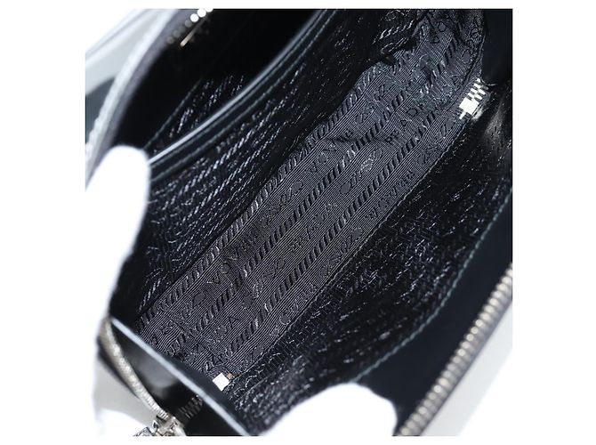 PRADA Borsa a Spalla in Pelle Argento 2VH070 Auth 142285M - vista 24