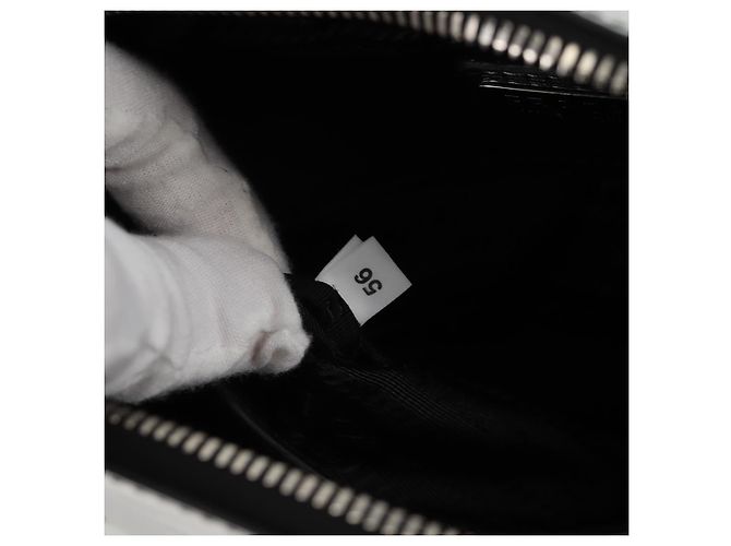PRADA Borsa a Spalla in Pelle Argento 2VH070 Auth 142285M - vista 28