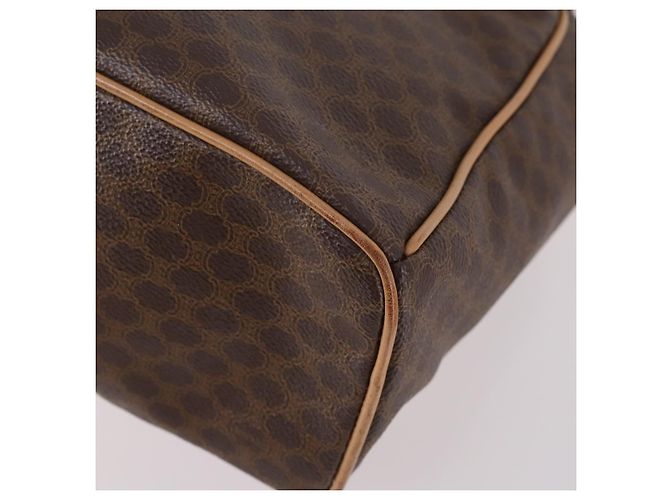Céline CELINE Macadam Canvas Backpack PVC Leather Brown Gold Auth ep10632 Golden - view 12