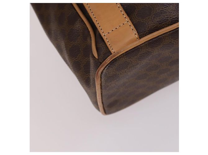 Céline CELINE Macadam Canvas Backpack PVC Leather Brown Gold Auth ep10632 Golden - view 15