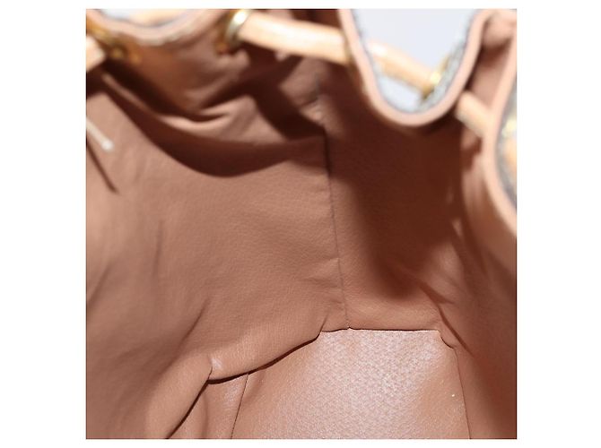 Céline CELINE Macadam Canvas Backpack PVC Leather Brown Gold Auth ep10632 Golden - view 20