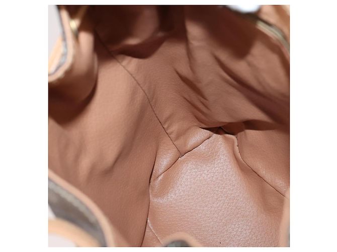 Céline CELINE Macadam Canvas Backpack PVC Leather Brown Gold Auth ep10632 Golden - view 21