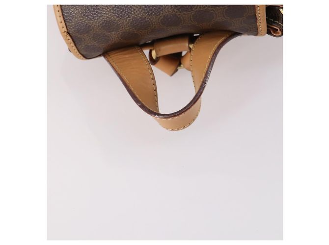 Céline CELINE Macadam Canvas Backpack PVC Leather Brown Gold Auth ep10632 Golden - view 7
