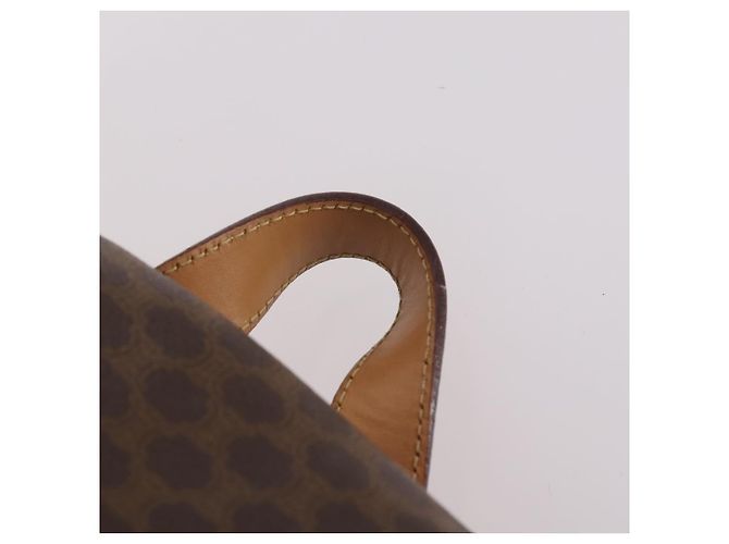 Céline CELINE Macadam Canvas Backpack PVC Leather Brown Gold Auth ep10632 Golden - view 8