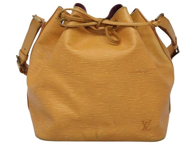Noe LOUIS VUITTON Borsa a Spalla Petit Noé Epi Gialla M44109 LV Auth 141331 Giallo - vista 13