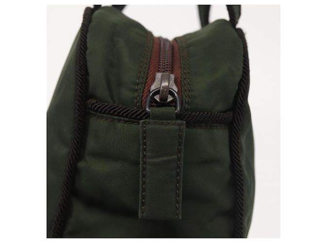 PRADA Borsa a mano in nylon khaki Auth bs29457 Cachi - vista 14