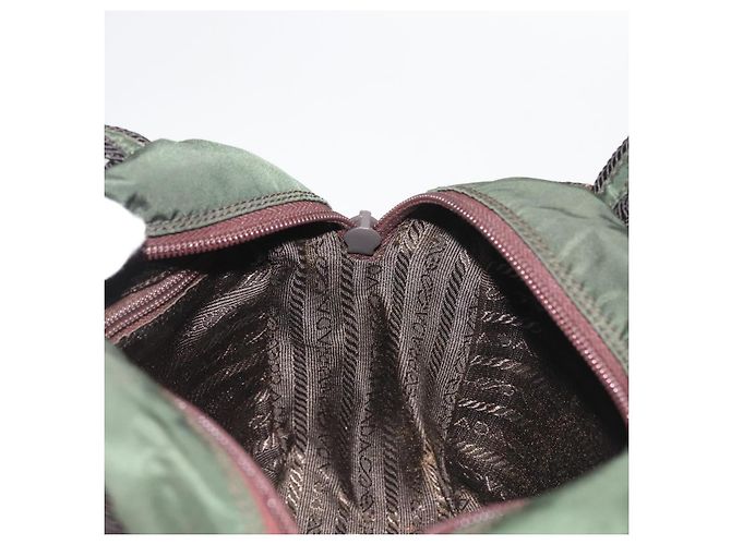 PRADA Borsa a mano in nylon khaki Auth bs29457 Cachi - vista 18