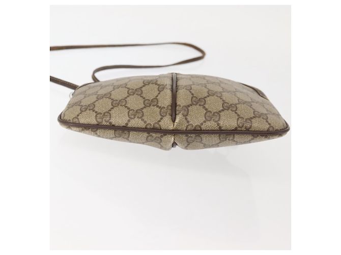 Gucci Borsa GG Supreme Web Sherry Line in PVC beige e oro 904 02 047 Auth 142653 D'oro - vista 10