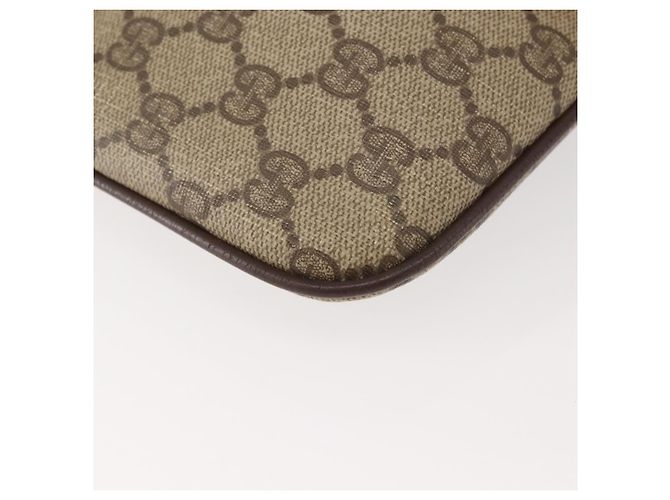 Gucci Borsa GG Supreme Web Sherry Line in PVC beige e oro 904 02 047 Auth 142653 D'oro - vista 11